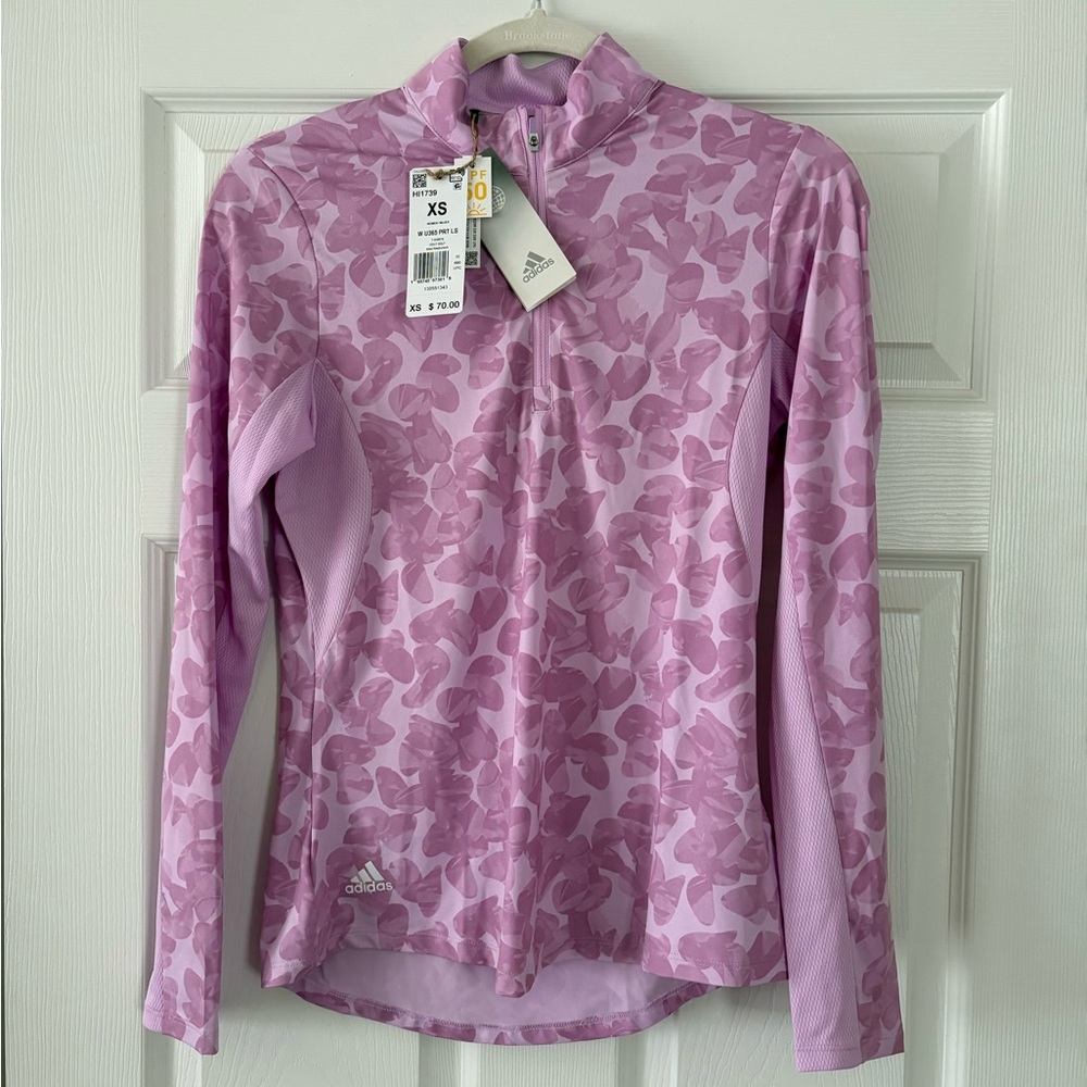 Adidas Golf/Sun Half Zip, SPF 50, Size XS